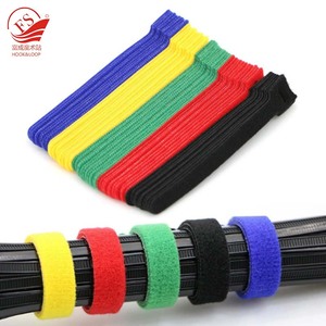 Custom Logo <strong>Double</strong> <strong>Sided</strong> Reusable Nylon <strong>Straps</strong> Self-Adhesive Cord Wraps and Cable Ties With <strong>Hook</strong> and <strong>Loop</strong> for Bags Garments - Product Image 2