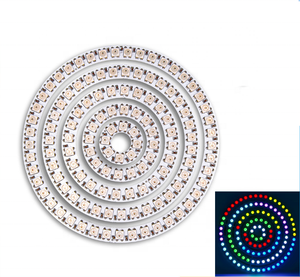 แหวน WS2812B พิกเซลแอดเดรส1 8 12 16 24 32 40 48 60 93 241 LED WS2812 SK6812 RGB 5050 LED WS2811 IC ในตัว DC5V RGB - Product Image 2