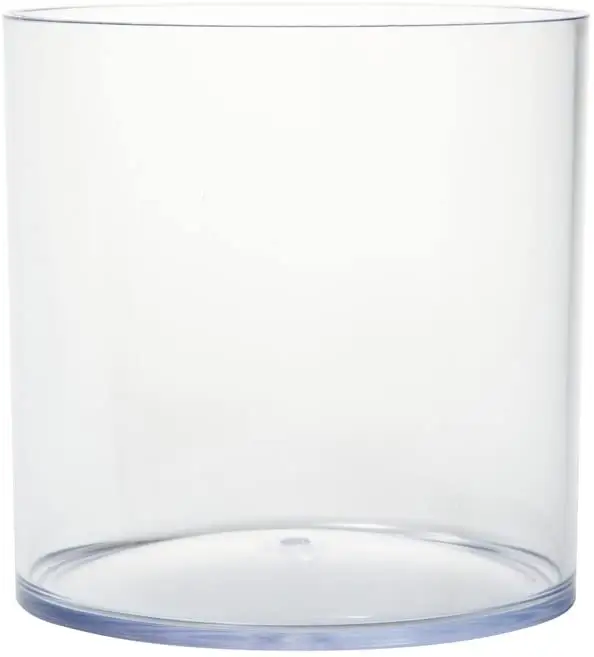 Yageli de acrílico transparente de plexiglás tubo del cilindro caja de acrílico redondo jarrón para flores