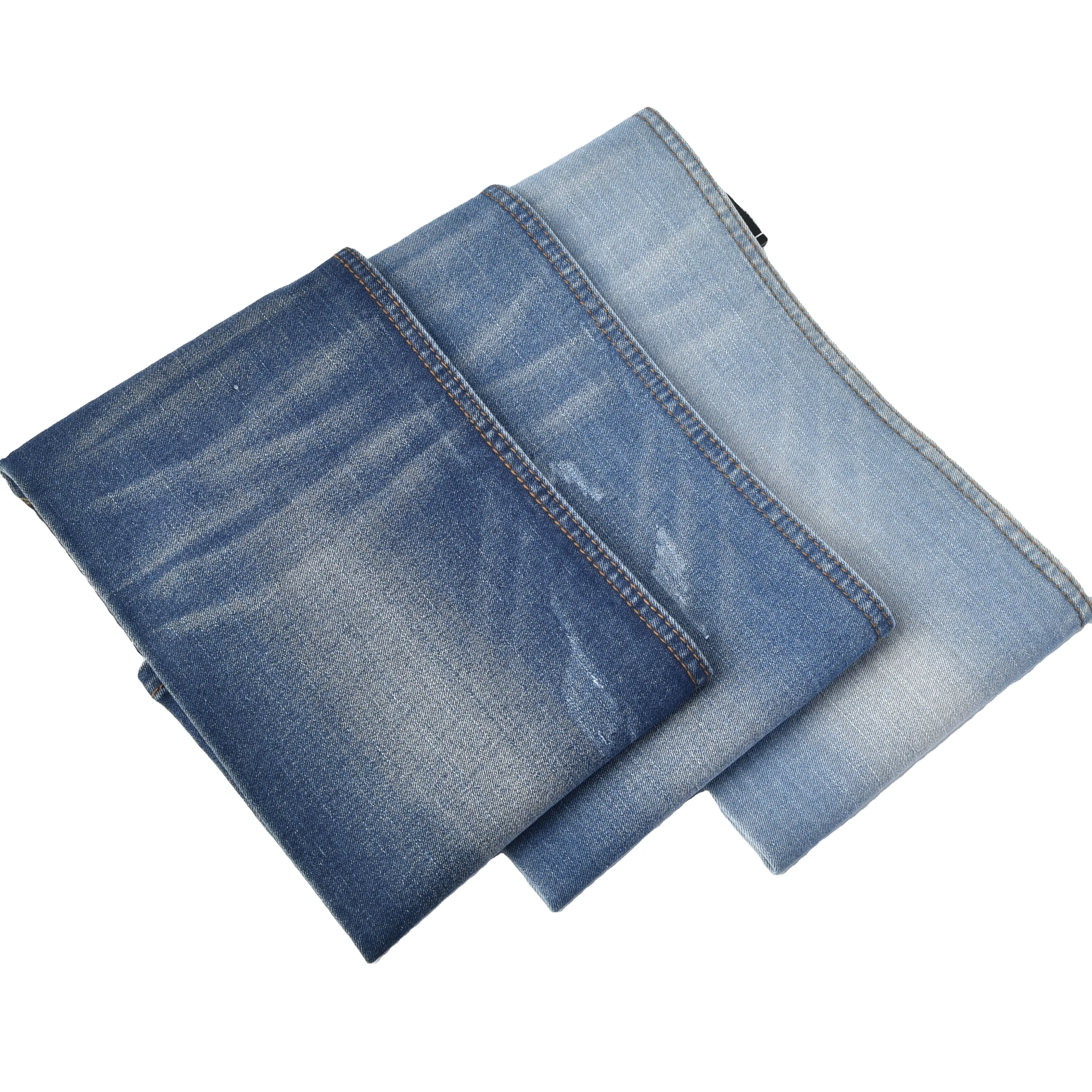Obral Besar Jeans Denim Indigo Jeans Kain Denim Regang Tinggi untuk Celana Wanita Buatan Tiongkok