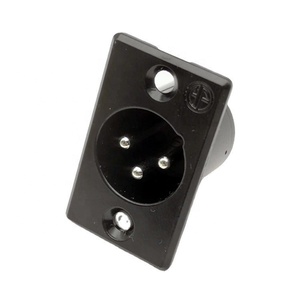 XLR PIN3 PIN4 PIN5パネルコネクタ男性用メタルXLRスピーカーパネルマウントソケットコネクタ