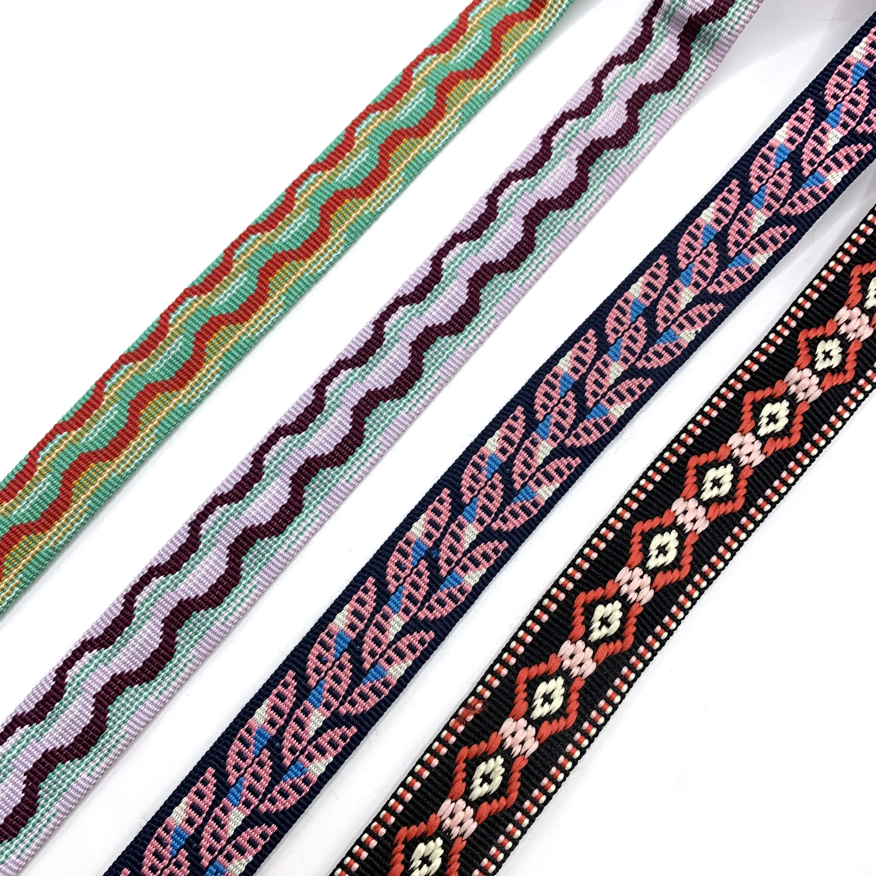 Benutzer definierte umwelt freundliche 20 MM Hollow Tubular Tape Gurtband Beach Flip-Flop Vamp Straps Polyester Jacquard Gurtband