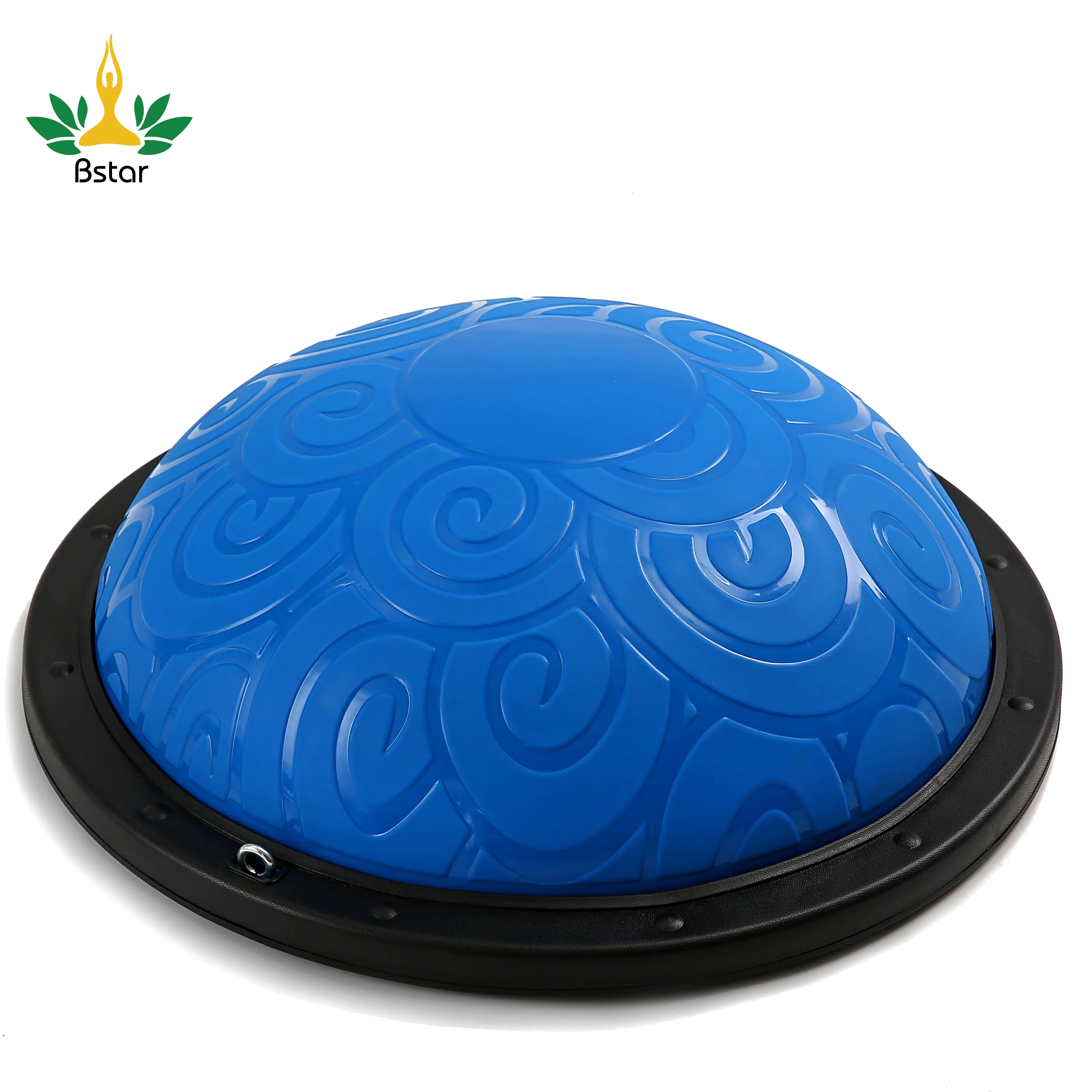 Новый дизайн синий половина Пилатес Бо иск балансировочный мяч для йоги (pvu) с тренажерный зал полосы ПВХ фитнес упражнений диаметр 60 см 5 килограммовая сумка 1 шт.