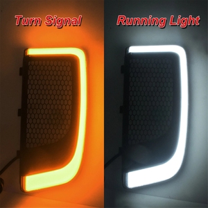 Motosiklet siyah LED Fairing alt ızgara dönüş sinyali koşu işık lambası için Harley Touring sokak yol Electra Tri Glide FLHTK - Product Image 5