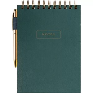 Cuaderno de bobina A5 de tapa dura con juego de bolígrafos, cuaderno de hoja de reunión de oficina, Bloc de notas de estudiante de línea Horizontal gruesa, logotipo personalizado - Product Image 1