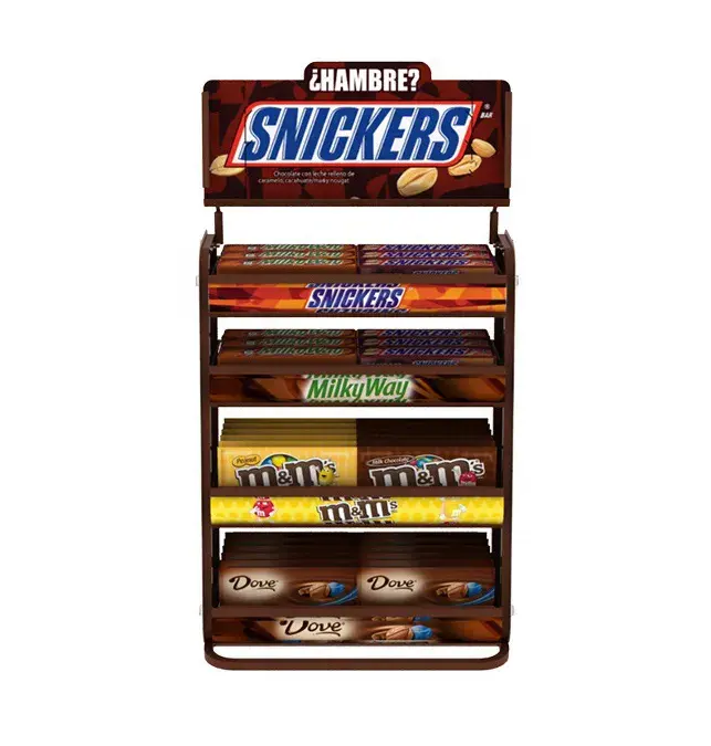 Supermarkt-spezifisches Schokoladen-Vorstellungsregal und -Süßigkeitenregale
