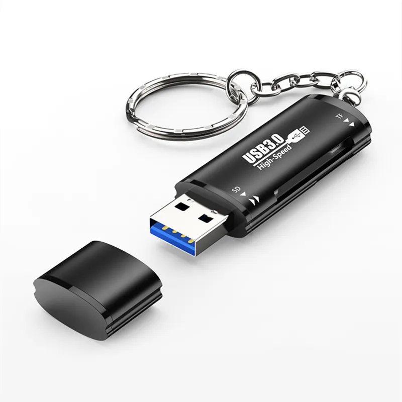 USB3.0カードリーダーフラッシュスマートメモリーカードTFSD用2スロットマイクロSDカードアダプターラップトップアクセサリーPCMacbookLinux