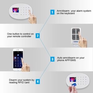 KERUI WIFI GSM Home <strong>Security</strong> <strong>Alarm</strong> System With 2.4 Inch TFT Touch Panel APP <strong>Control</strong> Wireless Smart Home Burglar <strong>Alarm</strong> IP Camera - Product Image 4