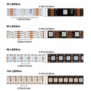 WS2815 96พิกเซล DreamColor 12V rgbic แอดเดรสแยกสัญญาณคู่สีขาวสีดำ PCB 96led แถบไฟ LED ที่มีความยืดหยุ่นอัจฉริยะ - Product Image 2