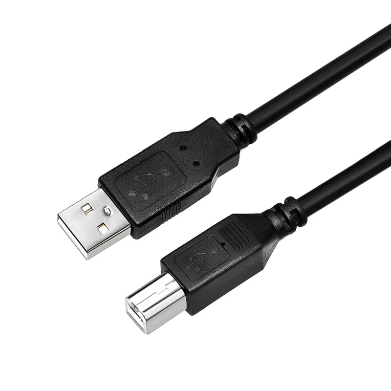 Kabel Printer USB 2.0, Murah Hitam Kualitas Tinggi Tipe A Male untuk Tipe B Male USB 2.0 untuk Printer