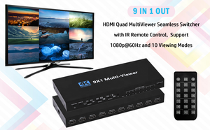 SY HDMI Multi-Viewer 9X1, 9 en 1 Salida HDMI Switcher con control remoto, 9X1 4K HDMI Multi-Viewer switch - Product Image 2