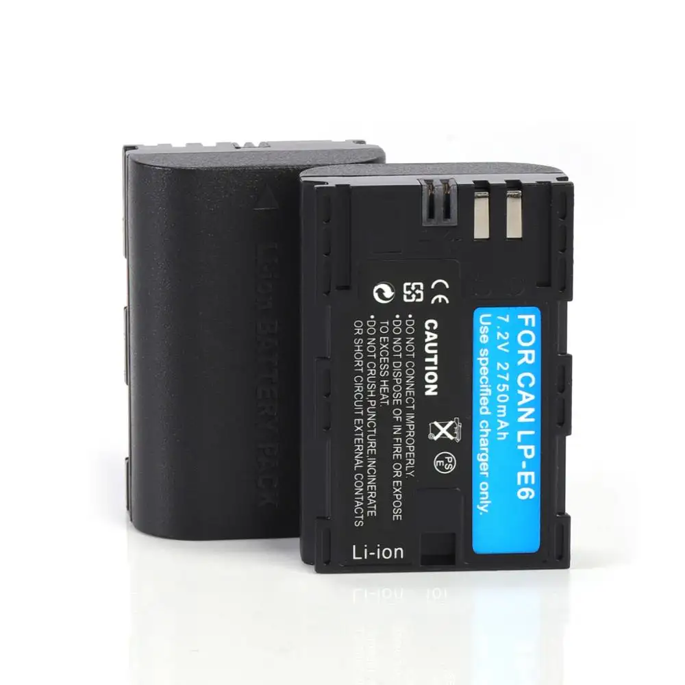 2250Mah 7.2V LP-E6D Vervangen Camerabatterij Voor Canon Voor Eos 6d 7d 60d 60da 70d 80d 90d 5d Mark Ii 2 Iii 3