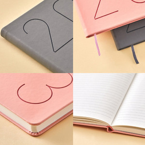 LABON 2023 Premium Basic Dated mensile Planner Ribbon segnalibro diario quaderno con copertina rigida con Logo - Product Image 3