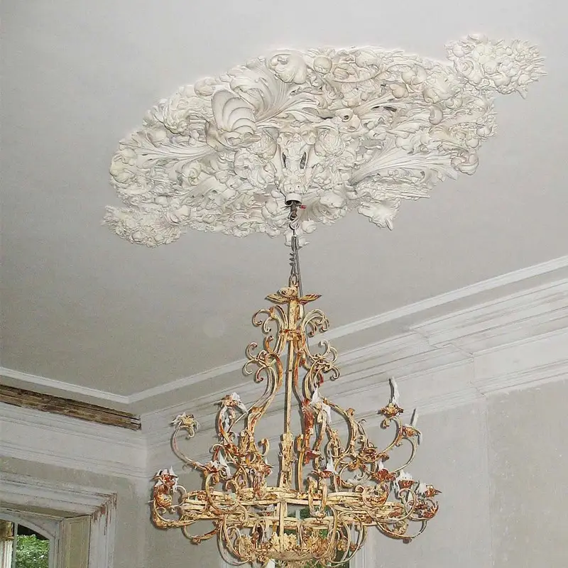 decorazione casainternoidee di design formaturain gesso soffitto medaglione ovale