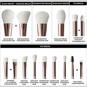 Bedazzled化粧ブラシセット11個卸売 - Product Image 6