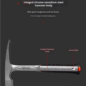 Xử lý nhiệt một mảnh giả mạo <span class=keywords><strong>Rock</strong></span> Pick búa nề chỉ nhà địa chất công cụ cho các ứng dụng địa chất - Product Image 3