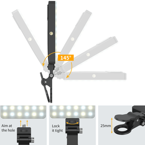 MAMEN sıcak satış LED 5W Mini LED selfi ışığı klip telefon Smartphone bilgisayar Led cep selfi ışığı ing - Product Image 5