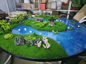 Customizable Model of the Centerpiece of the Hotel Dining Table Desktop <strong>Center</strong> Floral Ornament Artificial Decorative Green Moss - Product Image 6