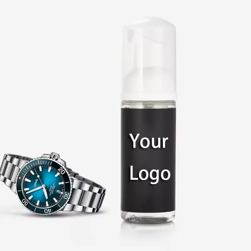Logo personnalisé vente en gros bijoux soins pour bagues de montre portable 50/30ml nettoyant moussant naturel pour bijoux