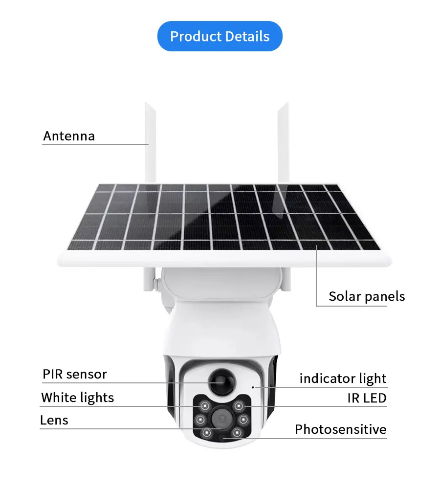 Nuova telecamera IP 1080P 4K Wifi Audio Outdoor AI Human Tracking 30x Zoom CCTV telecamera di sicurezza per visione notturna a colori