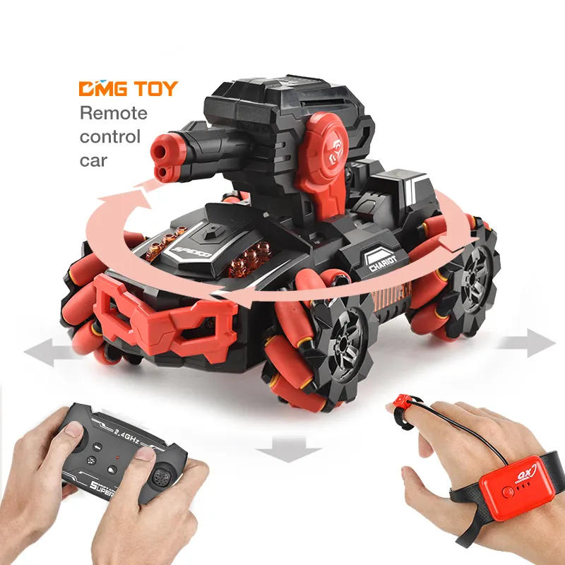 Hot sales Water Bomb Rc tank shooting Gesture Sensing with 360 Rotating diecast model electronic cars rc tank toy for kids