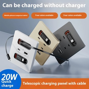 86 tipi 20W hızlı şarj USB duvar soket anahtarı paneli uyumlu Android Apple 3 veri kablosu cep telefonu için tip-c 10A anahtarı - Product Image 3
