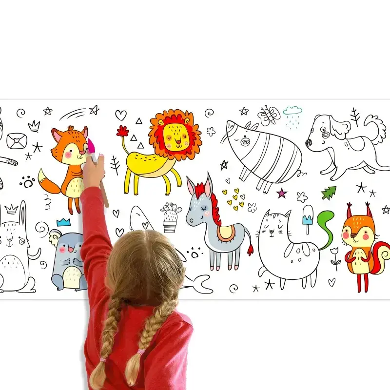 JM OEM 3M para colorear niños dibujo rollo de papel para niños juguetes sensoriales relleno Color pintura desplazamiento Chid regalo