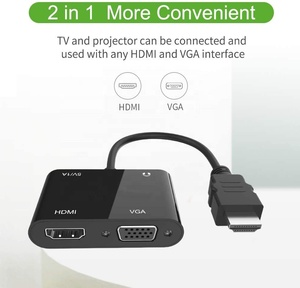 Convertidor de Adaptador de Audio Jack 4K 60Hz HDMI y VGA 3,5mm, para ordenador de escritorio, portátil, Monitor, proyector, etc. - Product Image 3