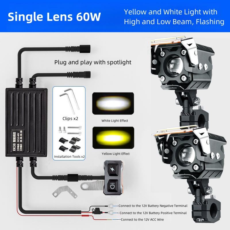 Support Omni pour moto avec câble de batterie intelligent - Objectif unique