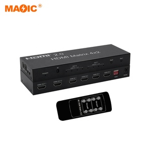 2,0 V HDMI Matrix 4x2 Video Switcher 5.1 Audio-Unterstützung HD HDMI Matrix Splitter Switch 4K 30Hz 60Hz