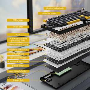 Attack Shark X98Pro tri-modo RGB Teclado inalámbrico lado grabado con pantalla Bluetooth Teclado mecánico para juegos personalizado