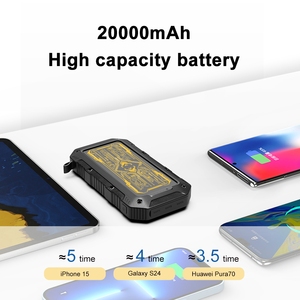 20000mAh Outdoor Portable Power Bank with Micro &amp; USB <strong>Input</strong> 5V/9V/20V Output &amp; Built-in Cables Compatible with Mobile <strong>Devices</strong> - Product Image 2