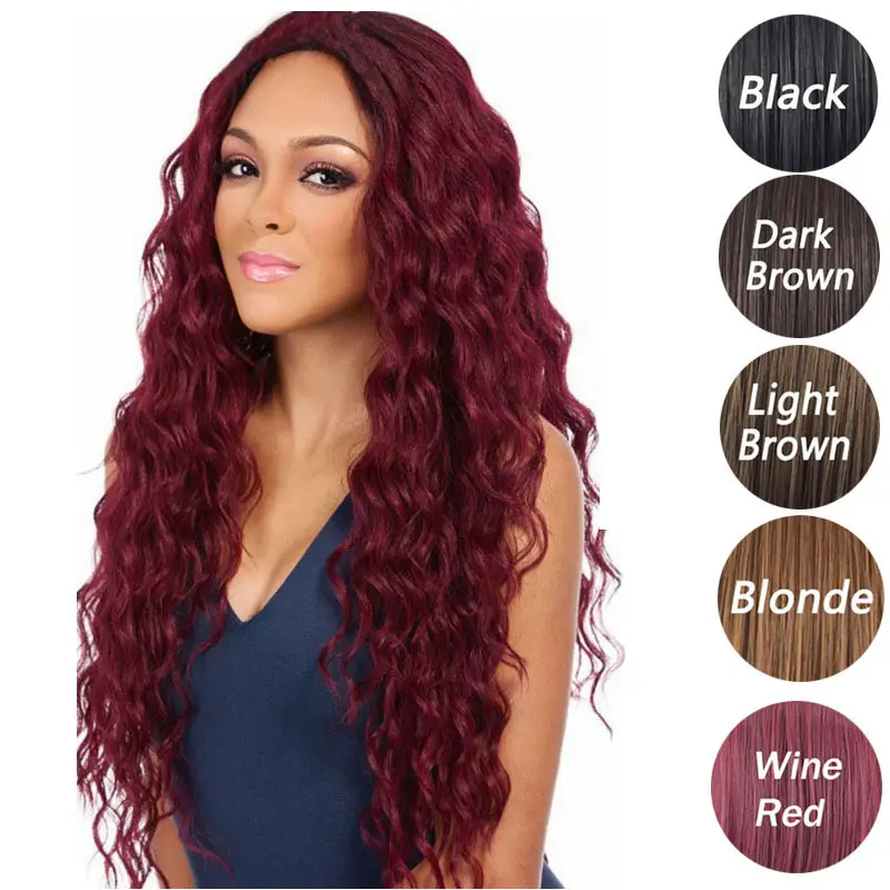 Peruca cabelo curto sintético, bob encaracolado vinho vermelho com natural resistente ao calor fibra cabelo para mulheres