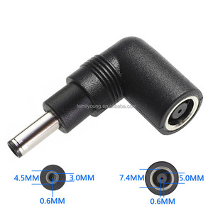 Right Angle Dongle Tip Converter <strong>Adapter</strong> DC 7.4*5.0mm Female to DC 4.5*3.0mm Male Connector DC Power Supply <strong>Adapter</strong> for Dell - Product Image 3