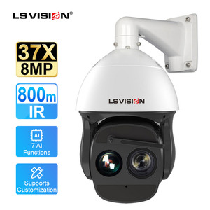 LS VISION户外8MP 37X光学变焦高速圆顶摄像机PTZ项目基于人工智能热像仪的安全和监控 - Product Image 2
