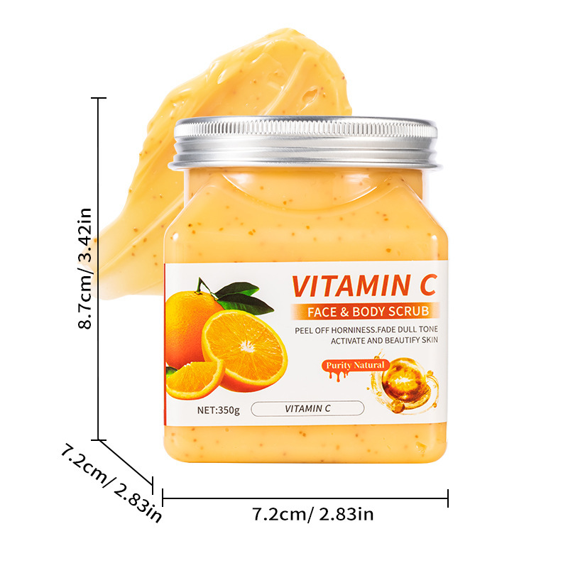 Orange vc scrub 350g-box quantity 72 pcs/ctn