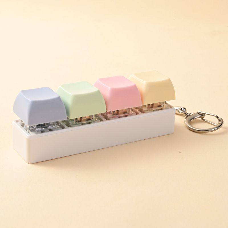 Four buttons-white background-macaron color scheme