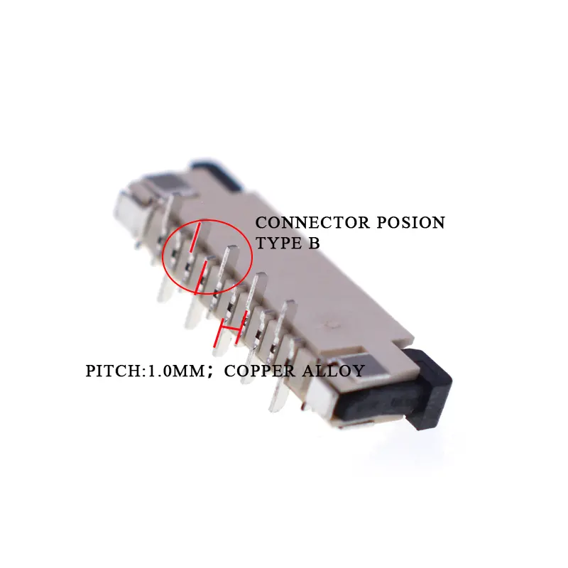 YZ FPC FFC 커넥터 1.0MM 피치 SMT PCB 커넥터용 풀아웃 타입 4-60Pins ZIF SMT