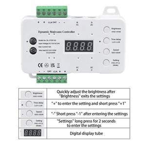 LED-Leiste Treppenbeleuchtungregler Bewegungssensor CCT Komplettsatz dynamische Hauptverkabelung 12v24V Geschwindigkeit Helligkeit Led-Leiterregler - Product Image 6