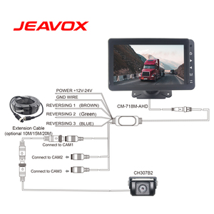 キャラバンリバースカメラモニターAHD 1080Pバックアップカメラディスプレイ出力IRHDナイトビジョンバックカメラディスプレイ (トラックバス用) - Product Image 5
