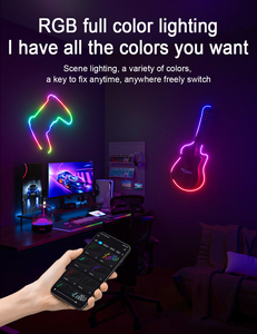 ไฟนีออน DYI DYI RGB IC Magic Color 2835แอป/ รีโมทคอนโทรลไฟแถบ LED อัจฉริยะตกแต่งสำหรับงานปาร์ตี้ที่บ้านและโรงแรม - Product Image 4