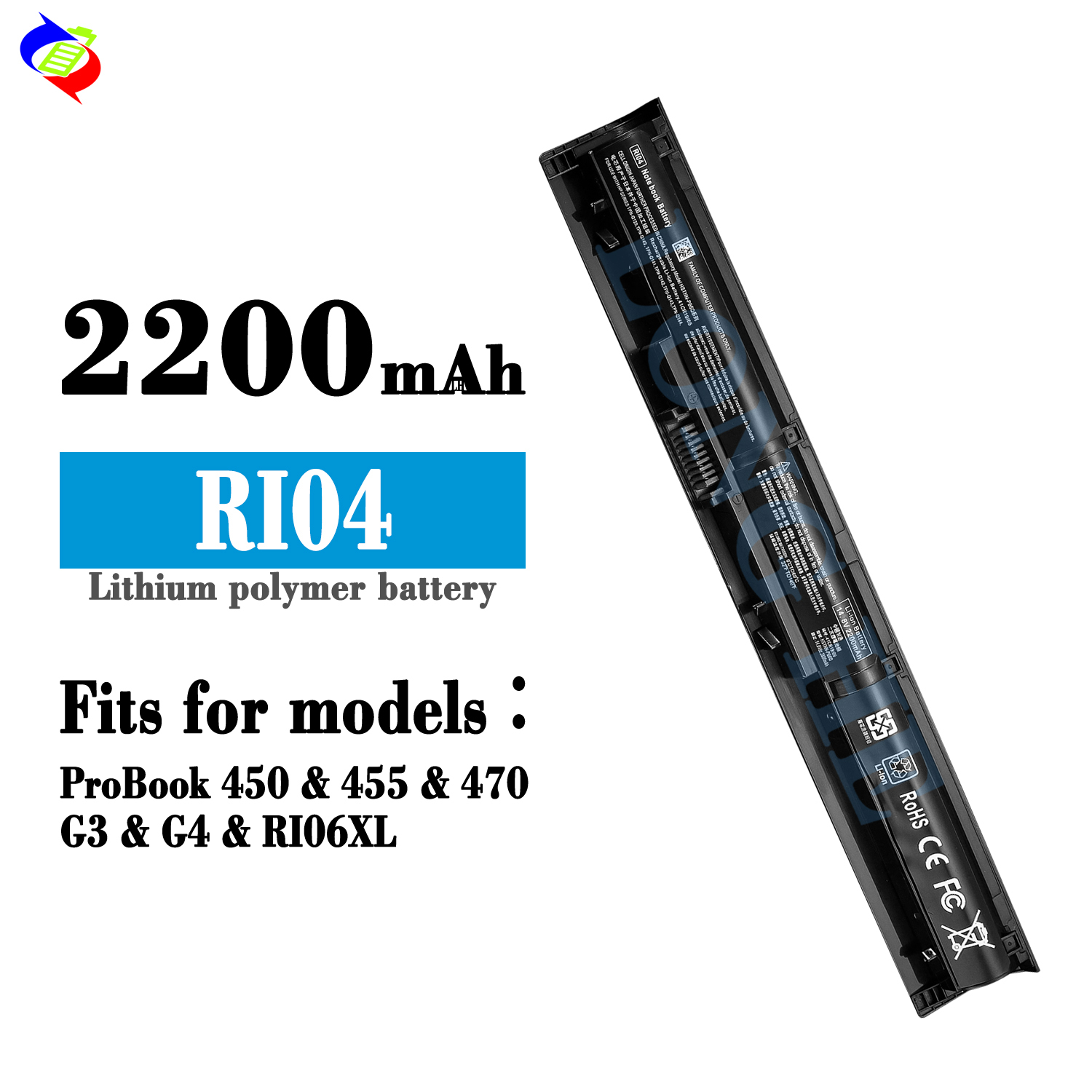 for HP ProBook 450 455 G3 470 G4 RI06XL