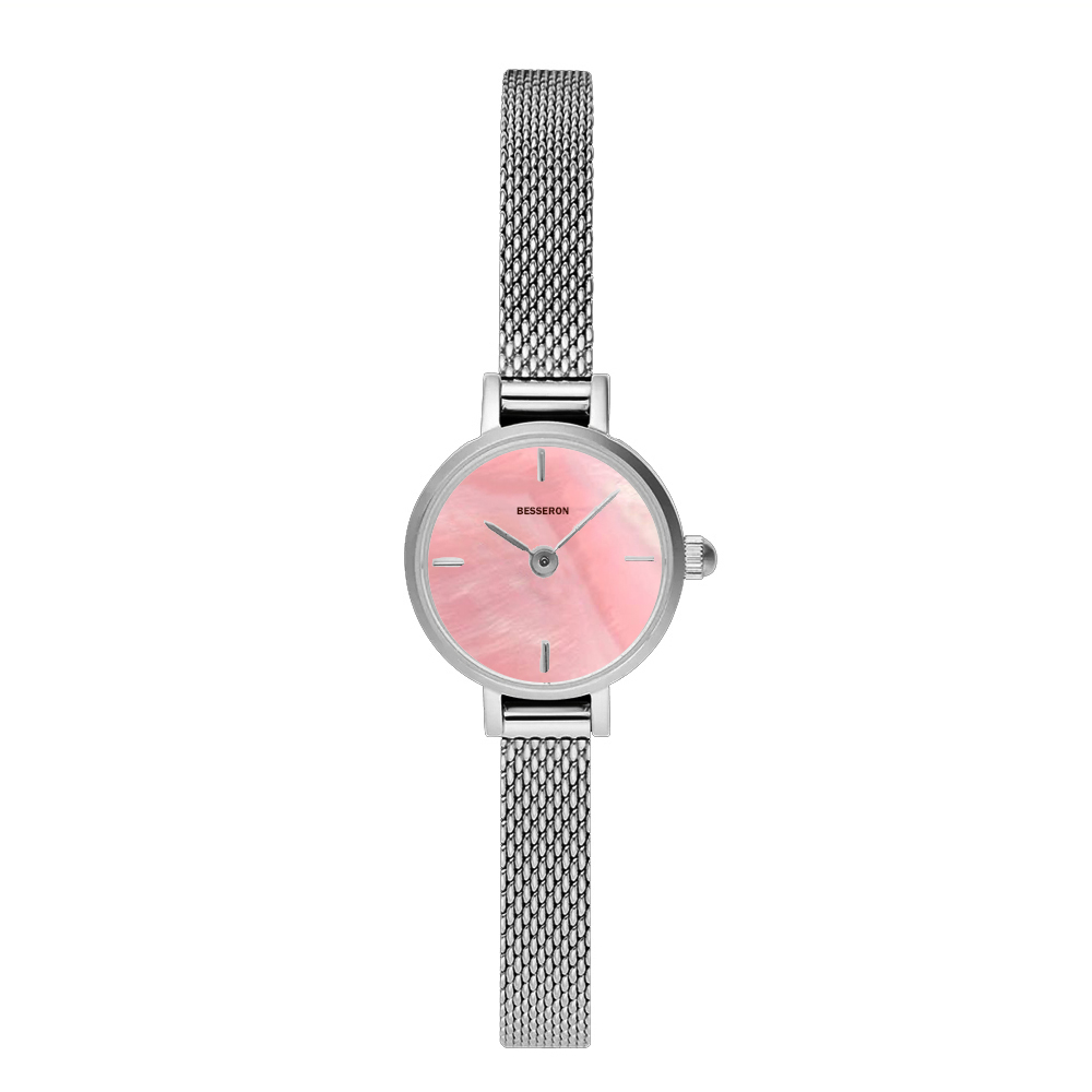 Montre coquillage perle rose