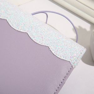 Studenti delle scuole PU paillettes fiocco-nodo libro mastro a mano a 6 fori sostituibile per ricarica notebook cinturino creativo notebook A6 - Product Image 4