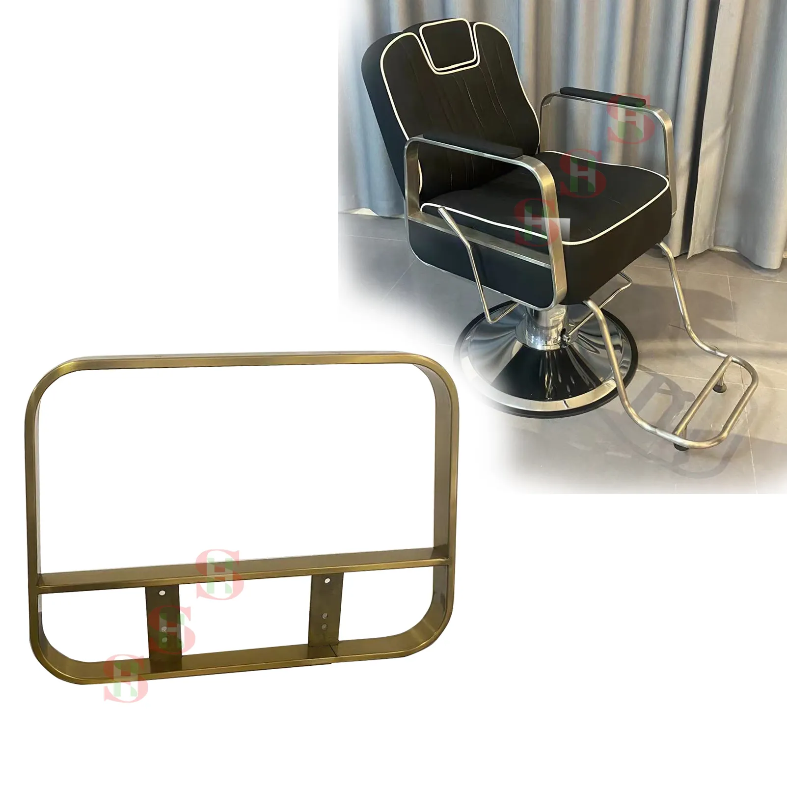 Commercio all'ingrosso salone mobile sedia universale bracciolo parti metalliche/accessori della sedia da barbiere