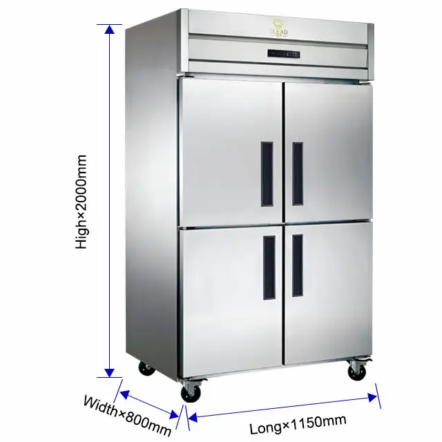 Refrigerador Manual portátil refrigerado por aire, refrigeración directa, doble puerta, estándar