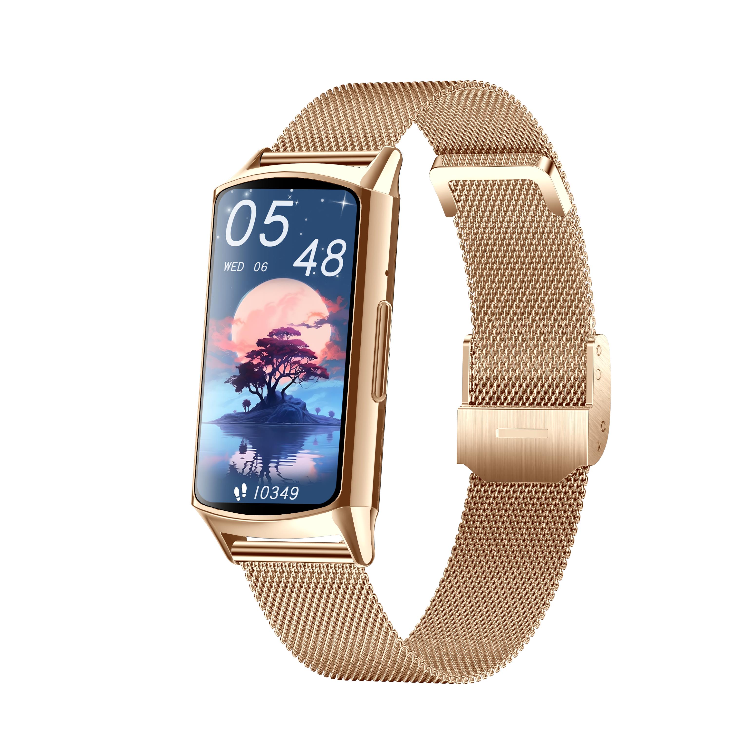 Gold frame with gold steel band