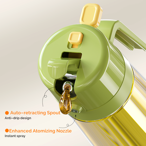 500ml 17oz Lichtschutz Glas Olivenöl Sprühflasche 2 in 1 Ölzerstäuber Ölspender Küche Kochen Airfryer Salat BBQ - Product Image 2