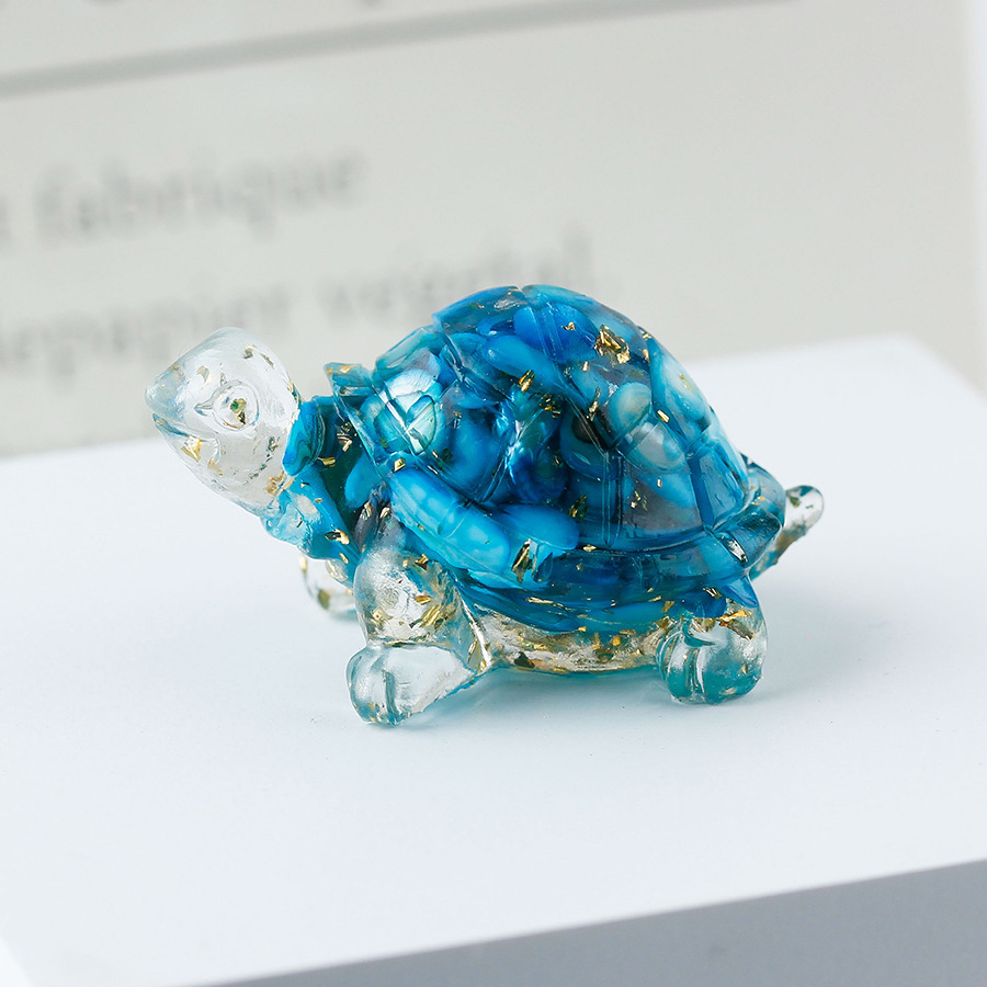 51 conchiglia blu lago + lamina d'oro