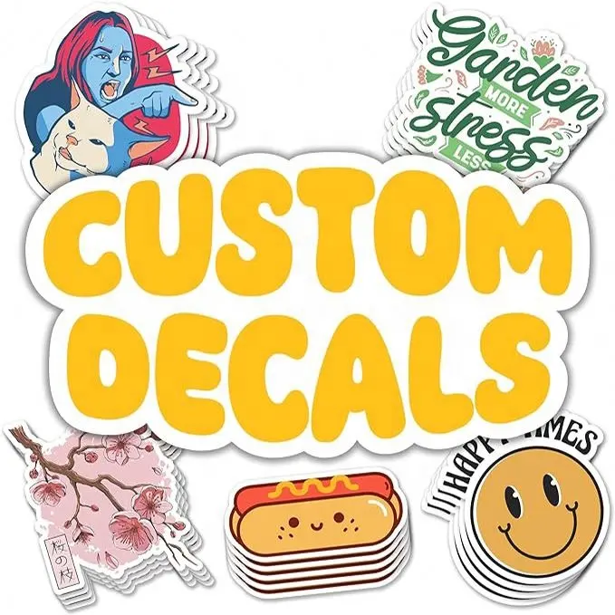 Custom Die Cut Logo Stickers Waterproof Vinyl Sticker Self Adhesive Printing Labels for Packaging